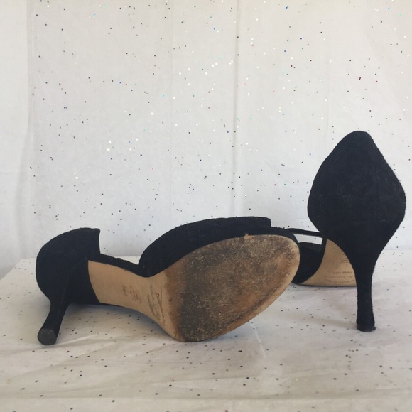 Via Spiga Black Lace D'orsay Platform Pump - Size 8.5 Medium Black Tie Peep Toe - Picture 7 of 12